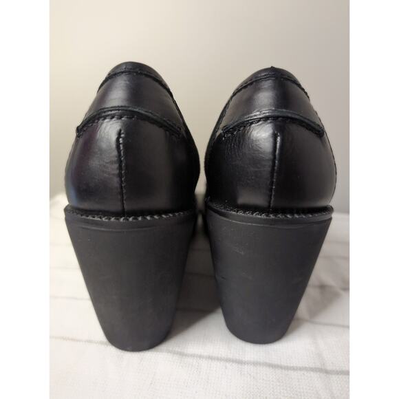 Vintage Donald J Pliner Italy chunky preppy wedge heel shoes 7.5 - Picture 4 of 11